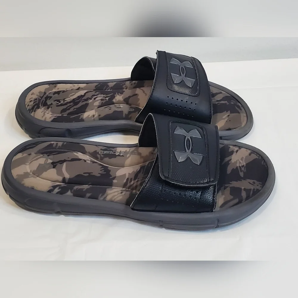 Under Armour Black Slide Sandals‎